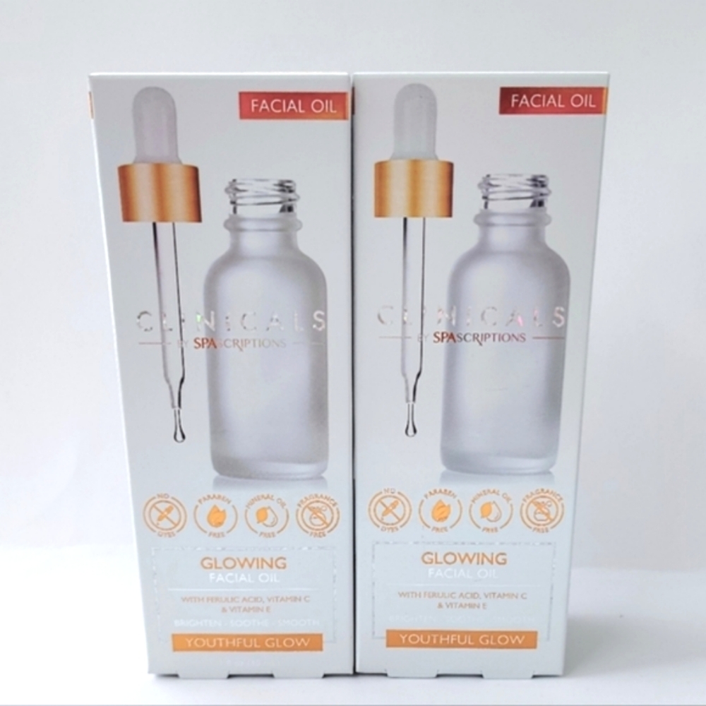 Set Of 2 - Clinicals By SpaScriptions Glowing Facial Oil